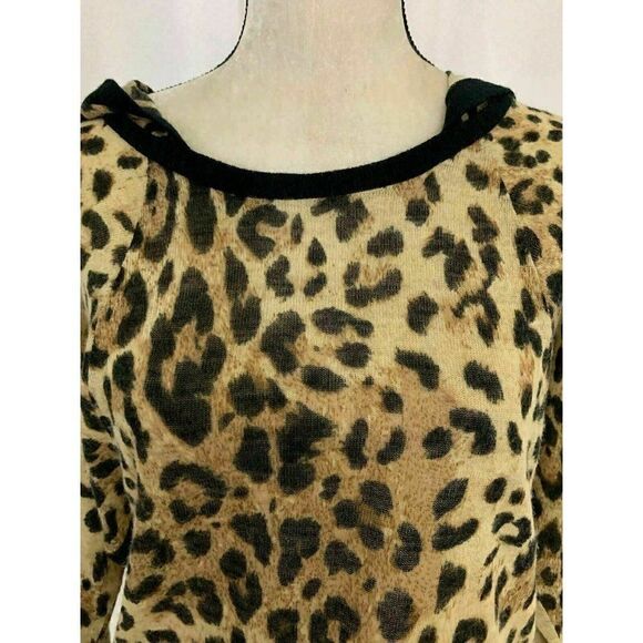 Lucca Couture Leopard Print Long sleeve sweater - Picture 2 of 8